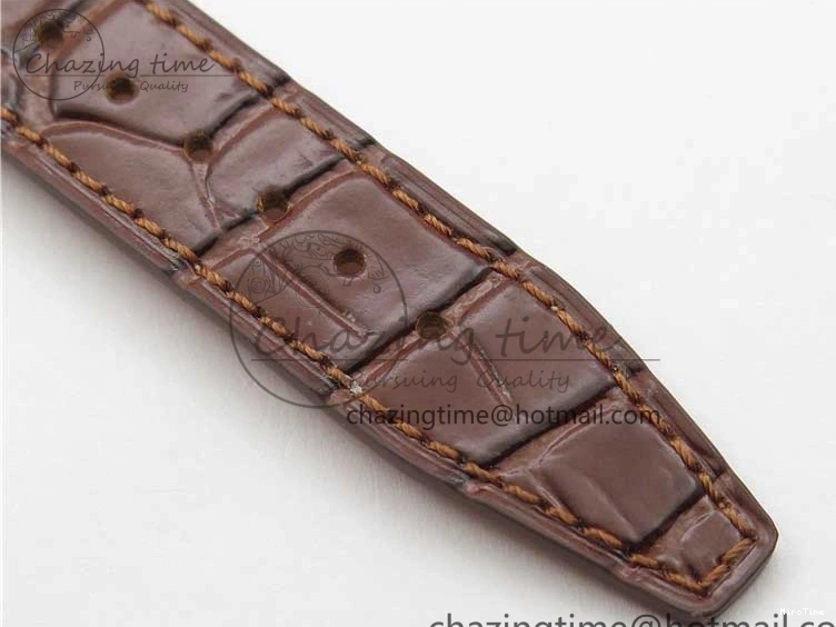 MIROTIME 0313 Portofino 37mm RG V7F 1:1 Best Edition Gray Dial on Deep Brown Leather Strap A SunProtective 7090